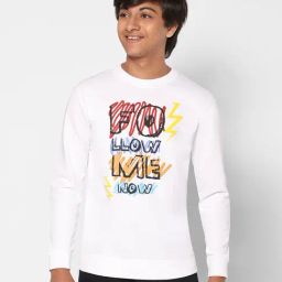 TeenTrums Boys White Printed Full Sleeves Sweatshirt-image-34