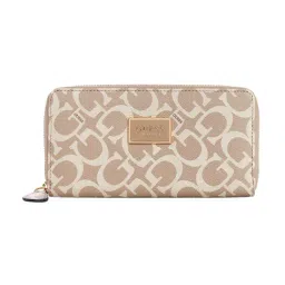 Guess Caramel Abree Logo Medium Zip Around Wallet-picture-2