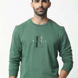 Rare Rabbit Green Relaxed Fit Graphic Sweatshirt-image-35