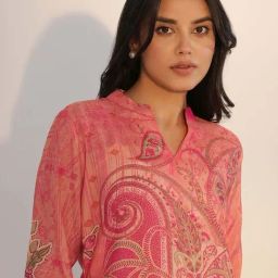 Libas Peach Printed Tunic image 4