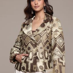 Ritu Kumar Floral Woven Design Lapel Collar Tailored Jacket-94