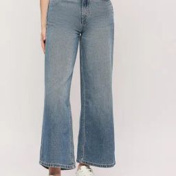 Pepe Jeans Blue Cotton High Rise Flared Jeans-image-52