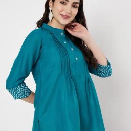9rasa Grey Solid Kurti image 4