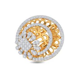 Kisna Diamond & Gold Jewellery Yashita 14k (585) Diamond & Gold Ring For Women-picture-42