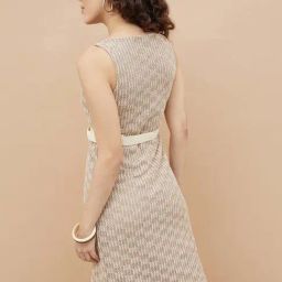 Code By Lifestyle Medium Brown Regular Fit Textured Dress image 2