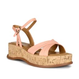 Naturalizer by Bata Women's RIKKI Pink Ankle Strap Wedges-image-26