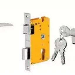 Dorset 60 mm Lever Handle Lock Set With Both Side Key Cylinder Stainless Steel ML CEL-11
