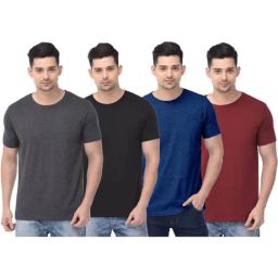 Color Capital Multicolored Regular Fit T-Shirt - Pack of 4-image-19