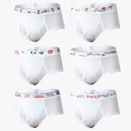 Bodycare Kids White Solid Briefs (Pack of 6)-image-6