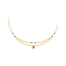 P.C. Chandra Jewellers 18k Gold Adorned With A Red Stone Mangalsutra-image-31