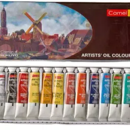 Camlin Camel Artist'S Oil Color Box - 20Ml Tubes, 12 Shades Pack of 1 ,111702-17