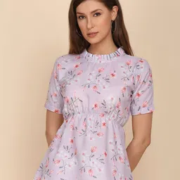 HERE&NOW Women Floral Printed Peplum Top-picture-23