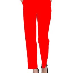 PATRORNA Red High Rise Straight Fit Trousers-image-22
