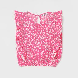 Fame Forever by Lifestyle Girls Floral Print Flutter Sleeve Top-picture-6