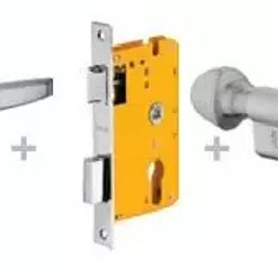 Dorset 70 mm Lever Handle Lock Set With Coin and Knob Cylinder Stainless Steel ML BA-12