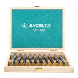 EXCELTA Tweezer Set, 10Pc, Anti-Magnetic, Ss, KST-10-SE-17
