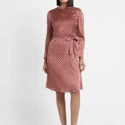 Allen Solly Brown Printed A-Line Dress-image-44