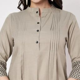 9rasa Grey Solid Kurti image 5