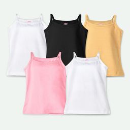 ariel Kids Girls Pack Of 5 Camisoles-picture-0