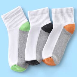 Pine Kids Cotton Elastane Ankle Length Silvadur Antimicrobial Socks  Pack of 3 (Colour & Design May Vary)-picture-15