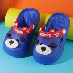PASSION PETALS Puppy Face Applique Detailed  Anti Slip Clogs - Blue-image-98