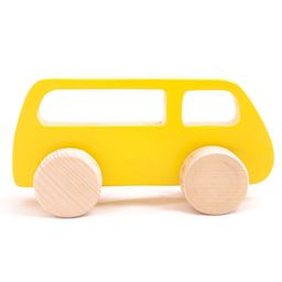 Wooden Push Toy Van Fun Play (Yellow) (1 Piece)-27