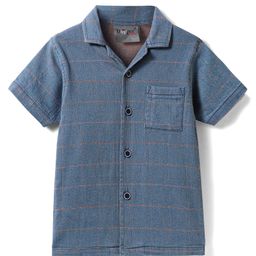 Dapper Dudes Half Sleeves Checked Shirt - Navy Blue-image-23