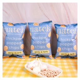 Natch chickpea Popped Chips - garlic & herb (pack of 3 - 55 g)-11