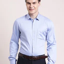 Turtle Classic Spread Collar Slim Fit Formal Shirt-image-91
