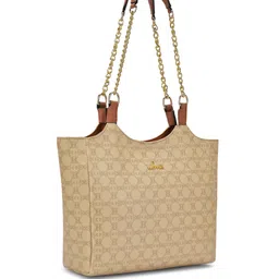 Lavie Printed Structured Tote Bag with Quilted image 3