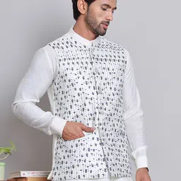 Jompers Men Embroidered Nehru Jackets-picture-19