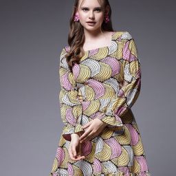 BEING NAUGHTY Women Printed Bell Sleeve A-Line Dress-image-57