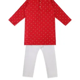 Little Dreams Boys Self Design Pure Cotton Kurta with Trousers-31