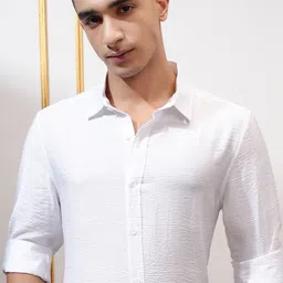 HIGHLANDER Men Slim Fit Opaque Casual Shirt-image-18