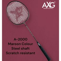 AXG NEW GOAL Scratch Resistant A 2000 Classic Set Of 2 Strung Badminton Racquets - Multicolor image 3