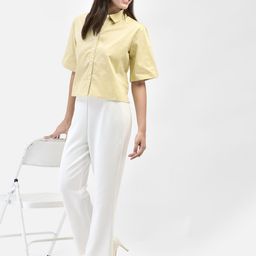 FUTURO Women Cotton Shirt Collar Top-image-43