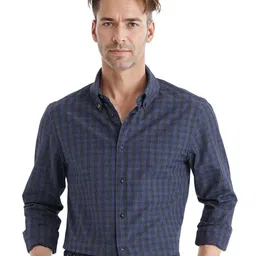 RARE RABBIT Men Comfort Opaque Checked Casual Shirt-image-42