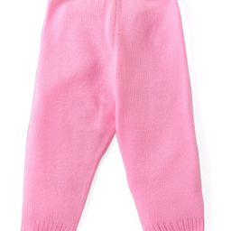 Babyhug Knitted Full Sleeves Front Open Sweater Set With Heart Design & Cap - Pink image 5