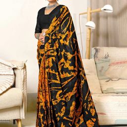 PEENGAX Pure Cotton Designer Block Print Saree-image-64