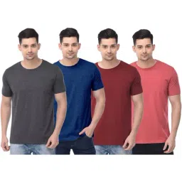 Color Capital Multicolored Regular Fit T-Shirt - Pack of 4-image-85