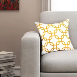 SEJ by Nisha Gupta White & Yellow Cushion Covers - Set of 1-image-86