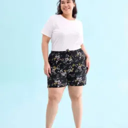 Go Colors! Black Printed Shorts-image-87