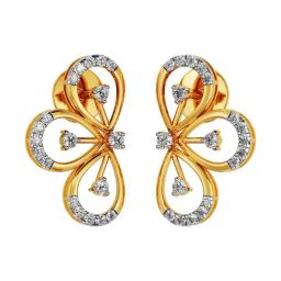 Joyalukkas 18k (750) Purity Yellow Gold Dewdrop Blossom Radiance Diamond Earrings-image-48