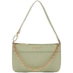 Anne Klein Green Textured Shoulder Handbag-44