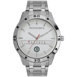 United Colors Of Benetton Signature Men Silver Round Dial Analog Watch - UWUCG1606-12