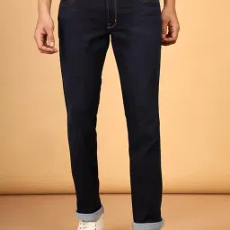Wrangler Millard Dark Blue Regular Fit Lightly Washed Jeans-picture-2