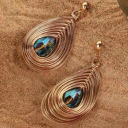 Sohi Gold Plated Designer Stone Party Drop Earring For Women-image-91