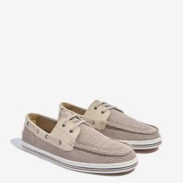SOLEPLAY by Westside Off-White Knit-Textured Lace-Up Shoes-image-6