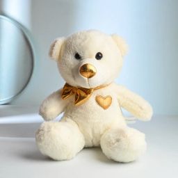 Captivating Vanilla Cake With Plush Teddy image 2