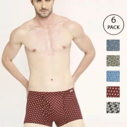 VIP Assorted Cotton Skinny Fit Printed Trunks - Pack Of 6-61